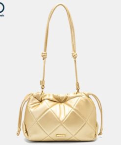 Small drawstring handbag with only a filling pattern