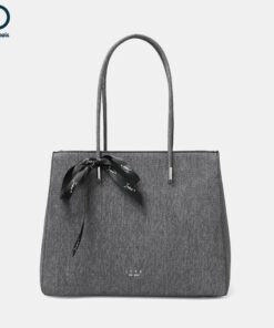 Big Tote Handbag Decorated Bow Ribbon